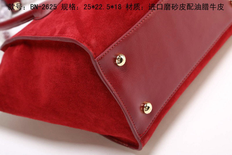 2014 Prada Suede Leather Tote Bag BN2625 darkred